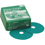3M Green Corps Paper Discs, Grade 36, 5 in.
